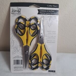American Crafts Cutter Bee Herb Scissors 4/Pkg-Yellow/Black